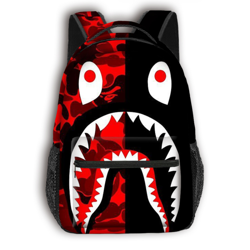 Skolas mugursoma pamatskolai - pilna drukāšana ar multfilmas attēlu, liela ietilpība, poliesters, gaisu spilventiņa siksnas, elpojoša