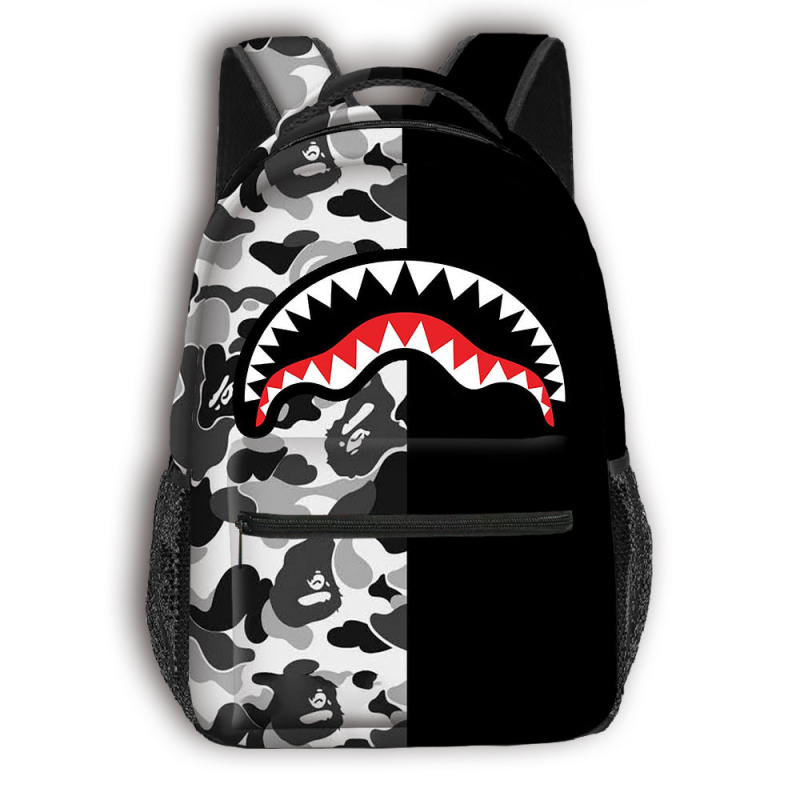 Skolas mugursoma pamatskolai - pilna drukāšana ar multfilmas attēlu, liela ietilpība, poliesters, gaisu spilventiņa siksnas, elpojoša