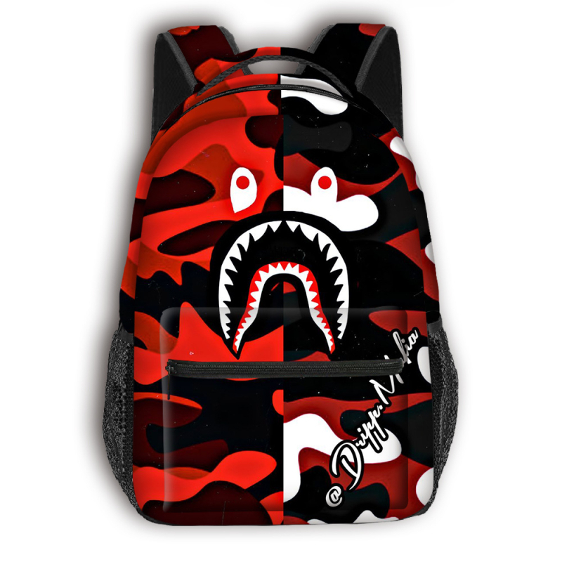 Skolas mugursoma pamatskolai - pilna drukāšana ar multfilmas attēlu, liela ietilpība, poliesters, gaisu spilventiņa siksnas, elpojoša