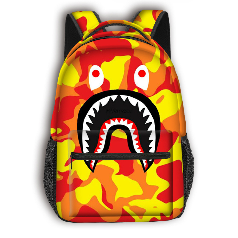 Skolas mugursoma pamatskolai - pilna drukāšana ar multfilmas attēlu, liela ietilpība, poliesters, gaisu spilventiņa siksnas, elpojoša