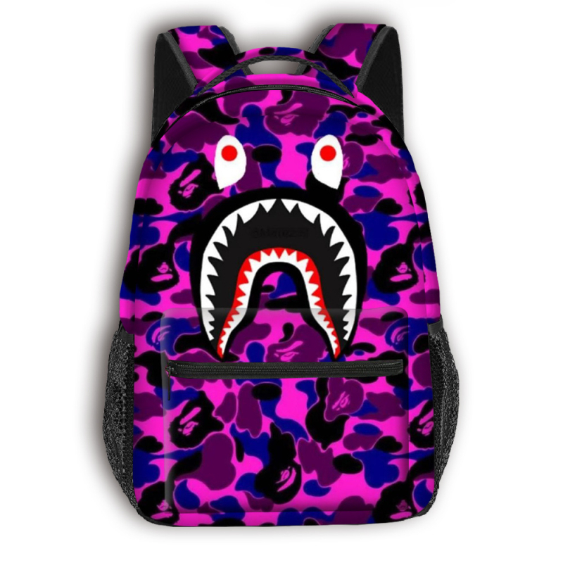 Skolas mugursoma pamatskolai - pilna drukāšana ar multfilmas attēlu, liela ietilpība, poliesters, gaisu spilventiņa siksnas, elpojoša