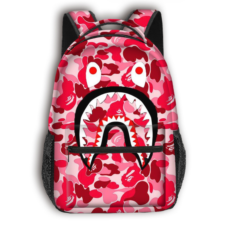 Skolas mugursoma pamatskolai - pilna drukāšana ar multfilmas attēlu, liela ietilpība, poliesters, gaisu spilventiņa siksnas, elpojoša