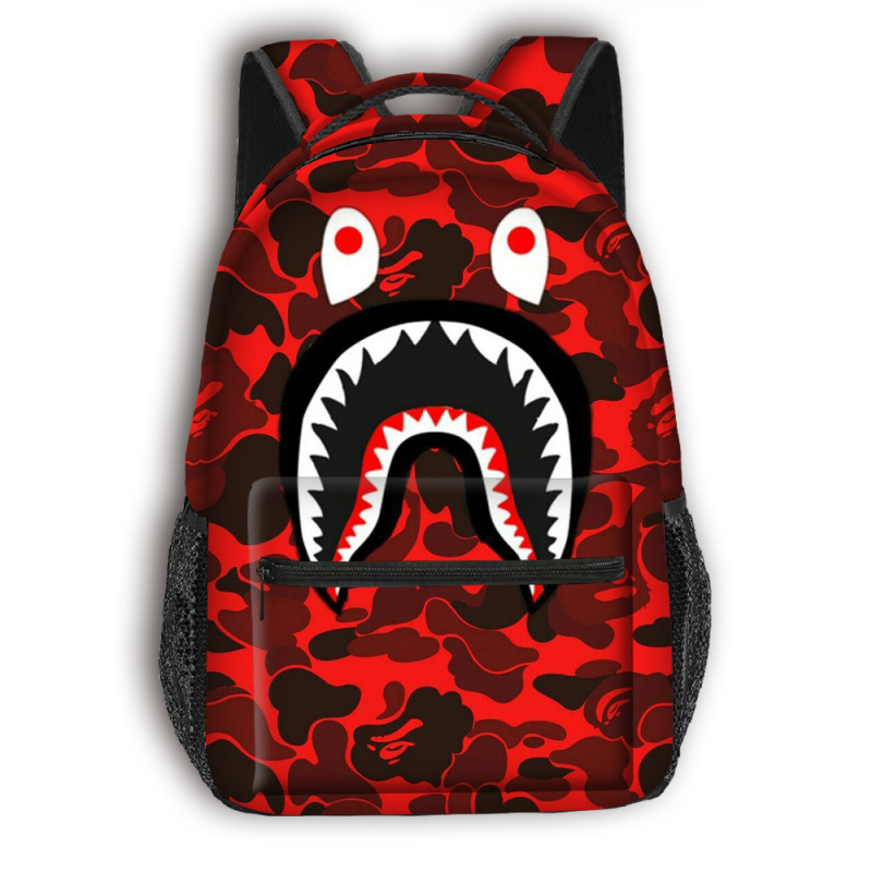 Skolas mugursoma pamatskolai - pilna drukāšana ar multfilmas attēlu, liela ietilpība, poliesters, gaisu spilventiņa siksnas, elpojoša