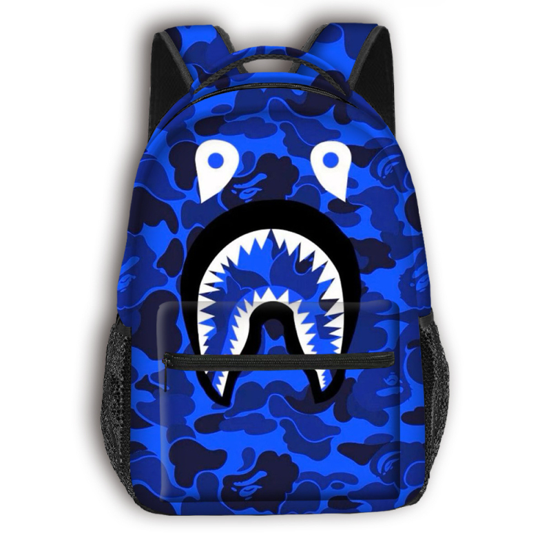 Skolas mugursoma pamatskolai - pilna drukāšana ar multfilmas attēlu, liela ietilpība, poliesters, gaisu spilventiņa siksnas, elpojoša