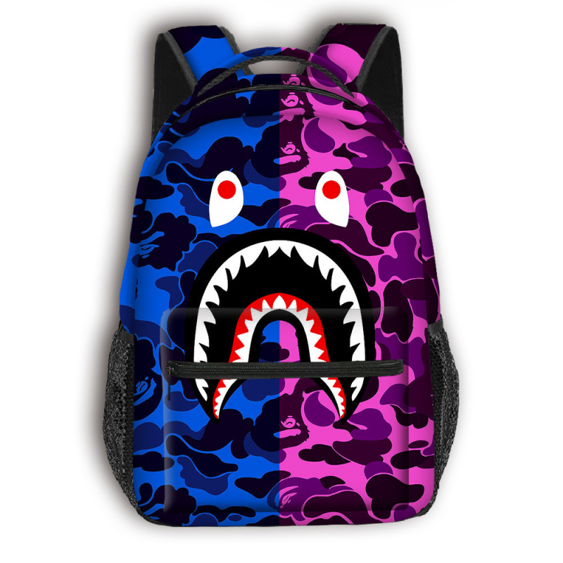 Skolas mugursoma pamatskolai - pilna drukāšana ar multfilmas attēlu, liela ietilpība, poliesters, gaisu spilventiņa siksnas, elpojoša