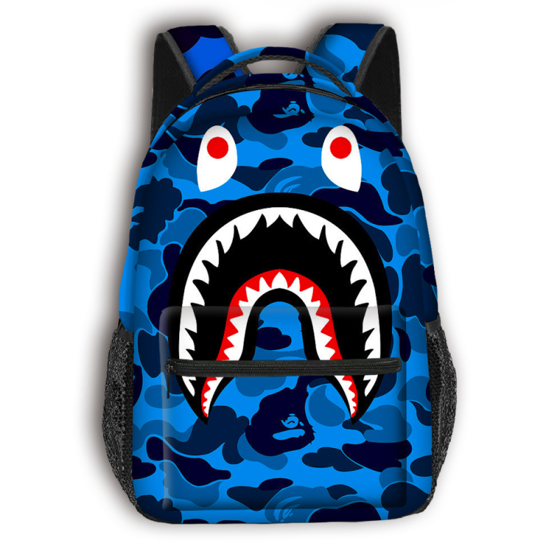 Skolas mugursoma pamatskolai - pilna drukāšana ar multfilmas attēlu, liela ietilpība, poliesters, gaisu spilventiņa siksnas, elpojoša