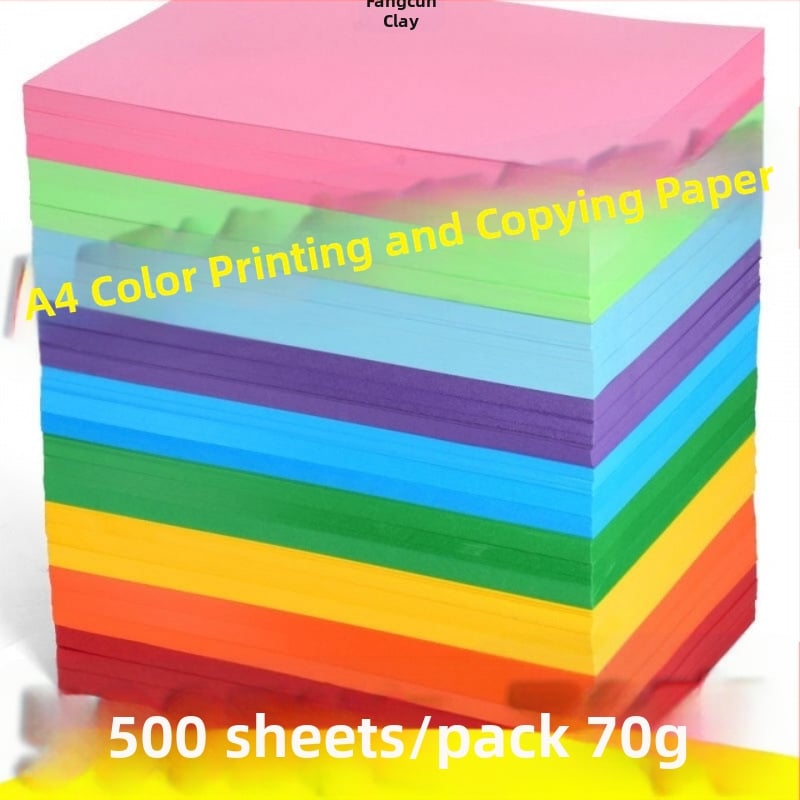 Цветна A4 хартия за принтиране и занаяти, 70 г/м², 10 цвята (Марка: Strong merchants; Модел: 1; Внос: Не; Персонализация: Не)