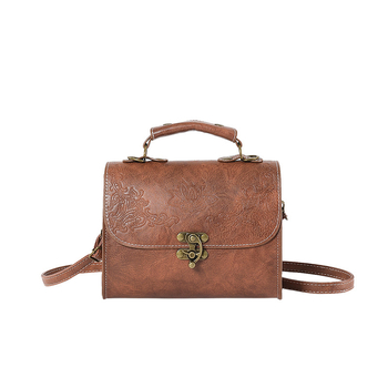 Γυναικεία τσάντα – Street Trend PU, οριζόντιο τετράγωνο σχήμα, κλείσιμο με καπάκι, θήκη για κινητό, επένδυση από συνθετικό δέρμα