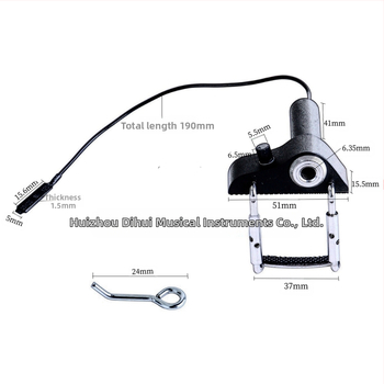 Πικάπ βιολιού CV-19, εξωτερικός πιεζοηλεκτρικός αισθητήρας, ρυθμιζόμενος κουμπί έντασης, υλικό: πλαστικό/μέταλλο