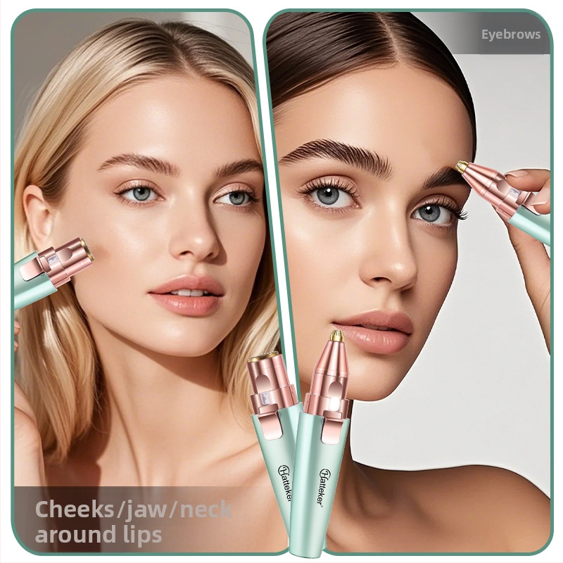 HT-586 2-в-1 електрически тример за вежди и премахване на коса, USB захранване, ABS корпус, 120 g