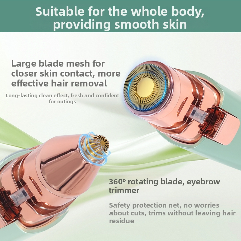 HT-586 2-в-1 електрически тример за вежди и премахване на коса, USB захранване, ABS корпус, 120 g