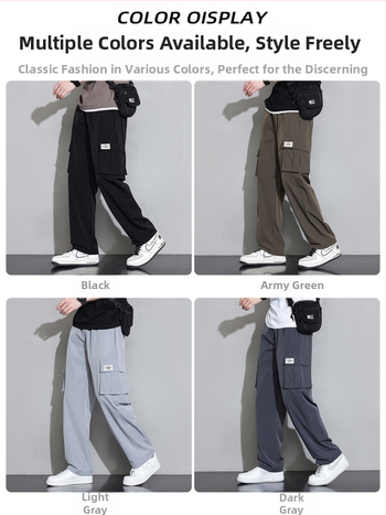 Εργασιακά καθημερινά παντελόνια - φλις εσωτερική επένδυση, χαλαρή ίσια γραμμή, μεσαία μέση, νάιλον-σπάντεξ ανάμειξη, κορδόνι