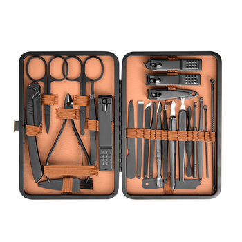 Σετ κοπτών νυχιών, 7-24 τεμάχια, φορητό, με επίπεδη και κεκλιμένη σιαγόνα, λαβίδες για αυλακώσεις νυχιών και πολυλειτουργικά τσιμπιδάκια