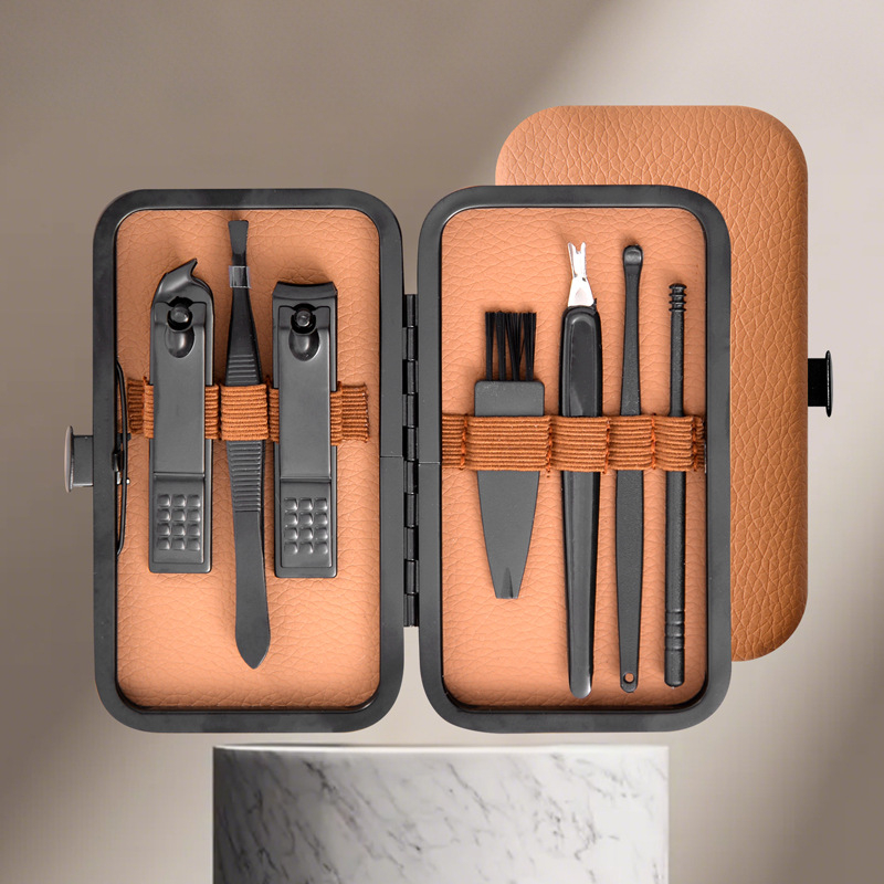 Set de unghii, 7-24 piese, portabil, cu gură plată și gură înclinată, clește pentru caneluri de unghii și pense multifuncționale