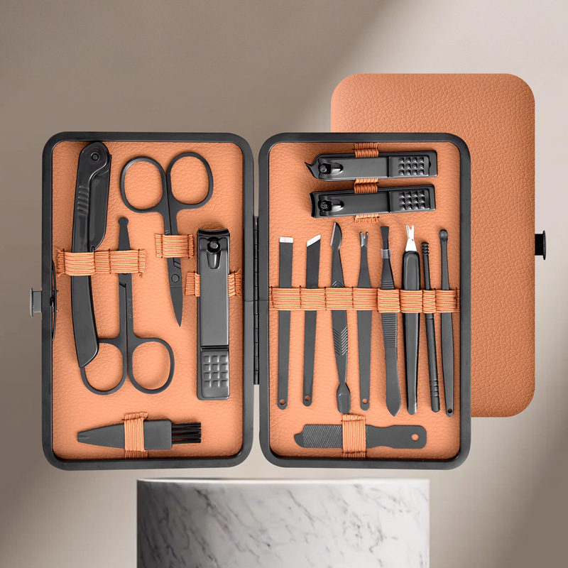 Set de unghii, 7-24 piese, portabil, cu gură plată și gură înclinată, clește pentru caneluri de unghii și pense multifuncționale