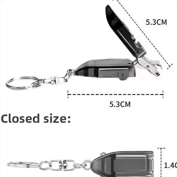 Мини сгъваема нокторезачка – портативна за дома, пластмаса и неръждаема стомана