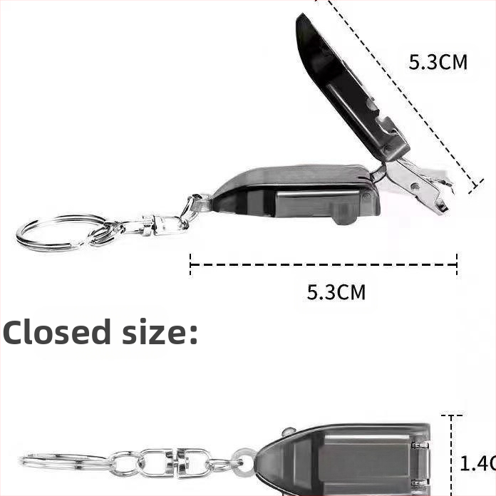 Мини сгъваема нокторезачка – портативна за дома, пластмаса и неръждаема стомана