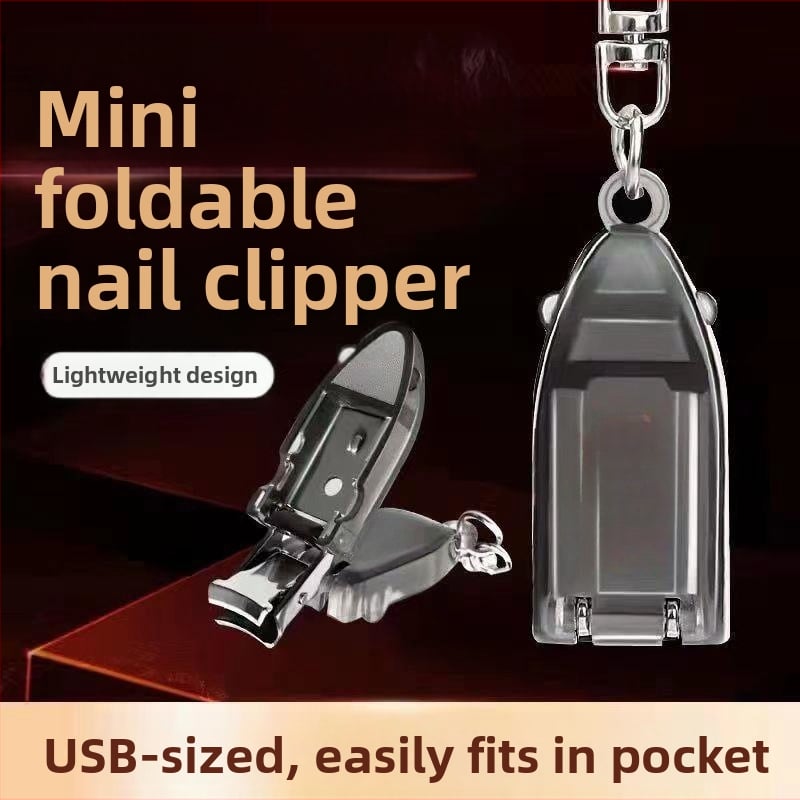 Maža sulankstoma nagų žnyplutė – plastikas ir nerūdijantis plienas, skirta namų naudojimui