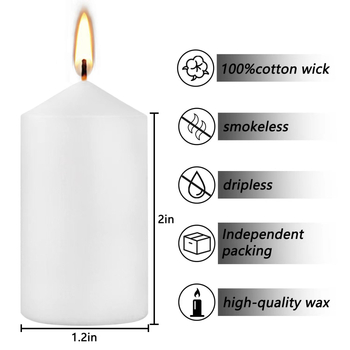 Κυλινδρικές γαμήλιες κεριά από μίγμα κεριού (ημιχειροκίνητη και ημιμηχανική επεξεργασία, με εκτυπωμένο λογότυπο)