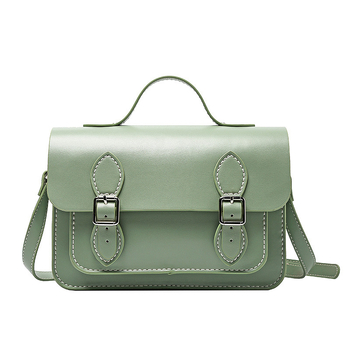 Geantă Yufang din PU, crossbody pentru femei, stil street, formă pătrată orizontală, închidere cu capac
