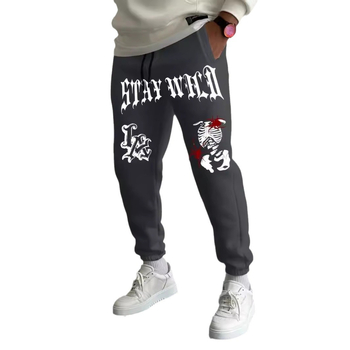 Ανδρικά casual αθλητικά παντελόνια, ίσια γραμμή, μικροελαστικότητα, πολυεστέρα 95% σε μίξη χημικών ινών, φθινόπωρο 2024