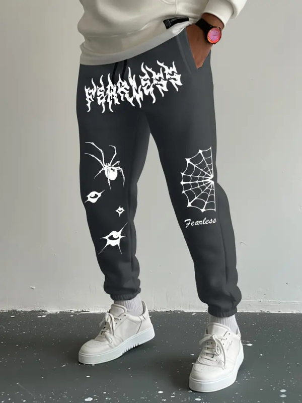 Ανδρικά casual αθλητικά παντελόνια, ίσια γραμμή, μικροελαστικότητα, πολυεστέρα 95% σε μίξη χημικών ινών, φθινόπωρο 2024