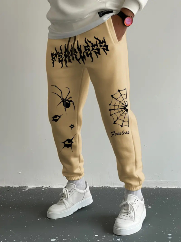 Ανδρικά casual αθλητικά παντελόνια, ίσια γραμμή, μικροελαστικότητα, πολυεστέρα 95% σε μίξη χημικών ινών, φθινόπωρο 2024