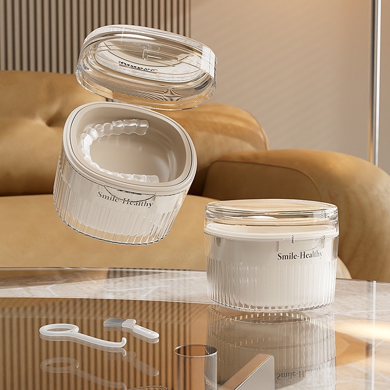 Kutija za čišćenje i namakanje zubnih alata, 1 L, PP plastika, prozirna zatvorena konstrukcija, višefunkcionalna
