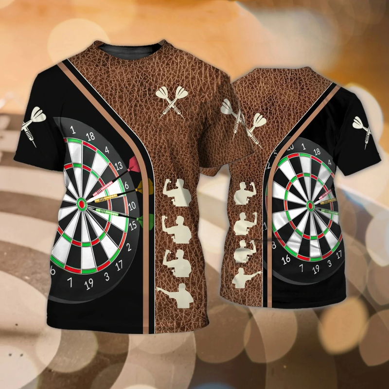 Vīriešu T-krekls ar 3D drukātu rakstu, poliestera maisījums, digitālā druka, apaļš kakls, īsas piedurknes