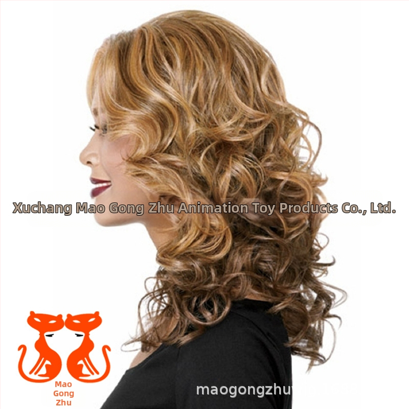 Перука, дълга къдрава, екзотичен стил, пухкава прическа Шифу, термоустойчива коса, модел T9A271