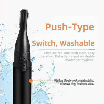 Електрическа подстригвачка за вежди за начинаещи – безжична, с батерия, миеща се, ABS корпус, тегло 42 g