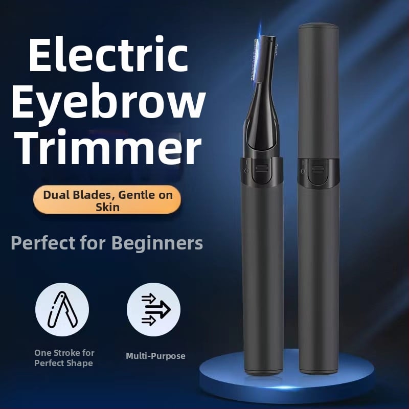 Електрическа подстригвачка за вежди за начинаещи – безжична, с батерия, миеща се, ABS корпус, тегло 42 g
