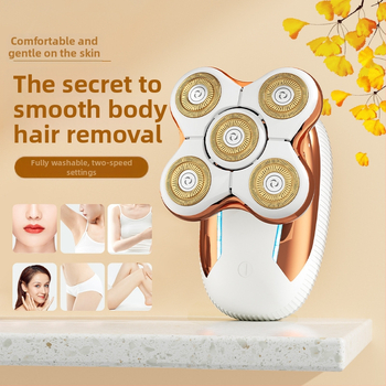 Мъжки бръснач с пет остриета — USB захранване, водоустойчив и миещ се корпус, вградена батерия 500–800 mAh, ножове от неръждаема стомана