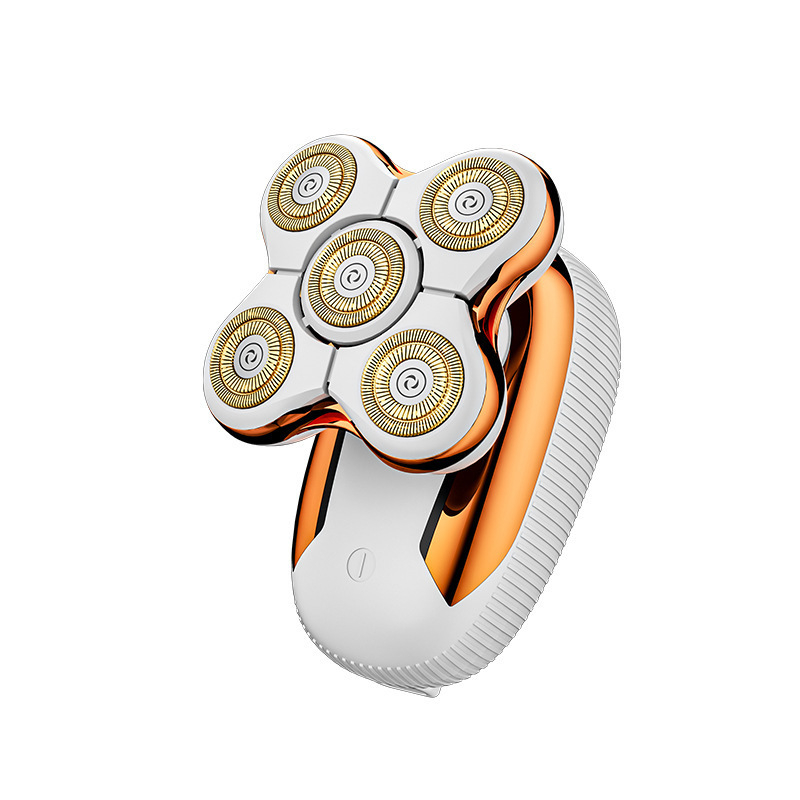 Мъжки бръснач с пет остриета — USB захранване, водоустойчив и миещ се корпус, вградена батерия 500–800 mAh, ножове от неръждаема стомана