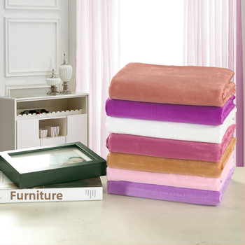Lenjerie de pat din pluș scurt pentru saloane de înfrumusețare, stil modern minimalist, model solid, vopsire reactiva
