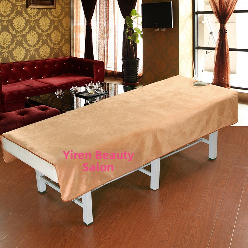 Yuelin Textile чаршафи от къс плюш за козметични салони, модерен минимализъм, едноцветен модел, реактивно боядисване