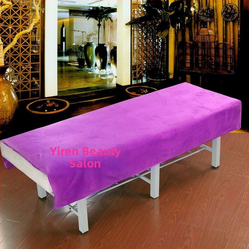 Yuelin Textile чаршафи от къс плюш за козметични салони, модерен минимализъм, едноцветен модел, реактивно боядисване