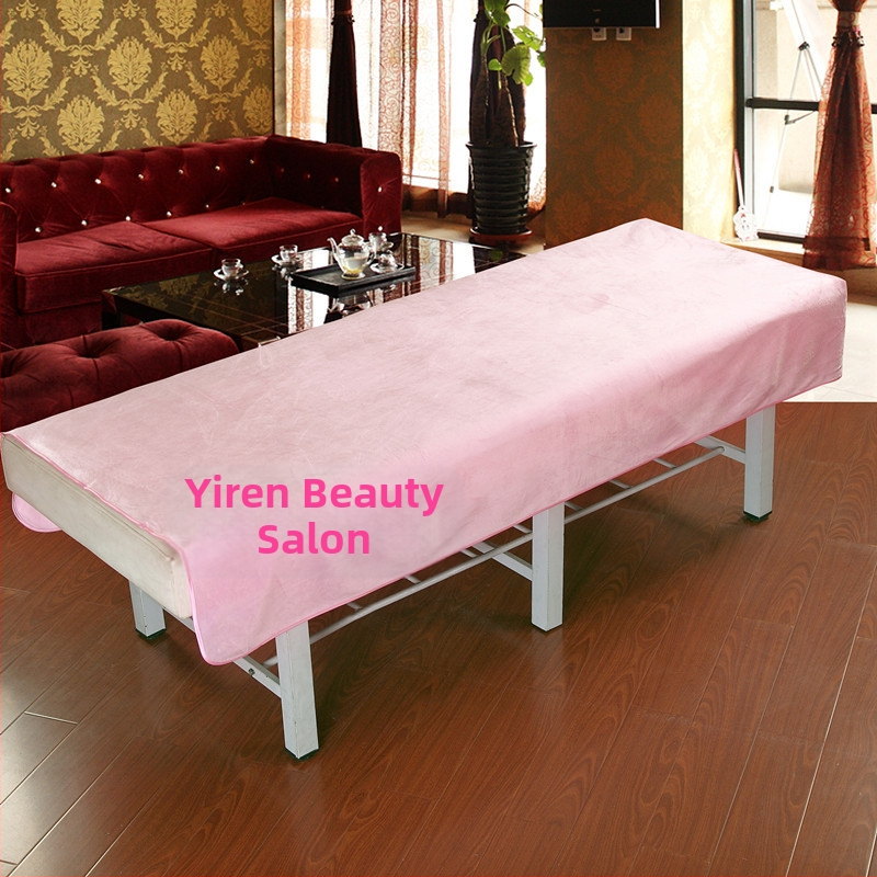 Lenjerie de pat din pluș scurt pentru saloane de înfrumusețare, stil modern minimalist, model solid, vopsire reactiva