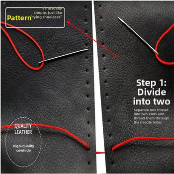 Δερμάτινο κάλυμμα τιμονιού ραμμένο στο χέρι για Howo TX340/350/380/336 — καθολική εφαρμογή, για όλες τις εποχές, εγκατάσταση ειδικών οχημάτων