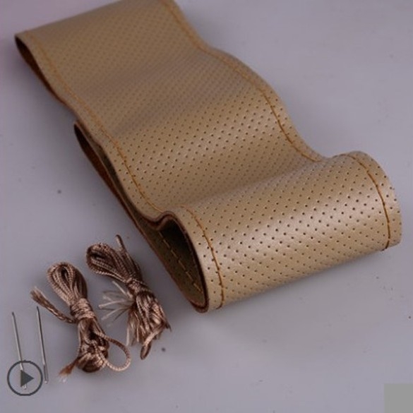 Δερμάτινο κάλυμμα τιμονιού ραμμένο στο χέρι για Howo TX340/350/380/336 — καθολική εφαρμογή, για όλες τις εποχές, εγκατάσταση ειδικών οχημάτων