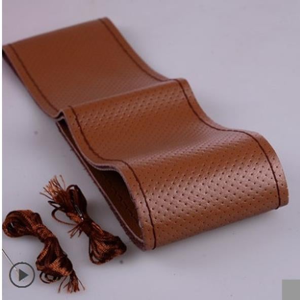 Δερμάτινο κάλυμμα τιμονιού ραμμένο στο χέρι για Howo TX340/350/380/336 — καθολική εφαρμογή, για όλες τις εποχές, εγκατάσταση ειδικών οχημάτων