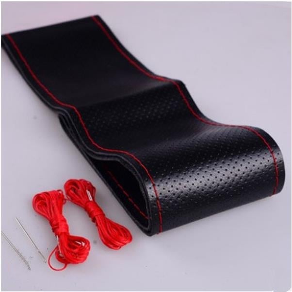 Δερμάτινο κάλυμμα τιμονιού ραμμένο στο χέρι για Howo TX340/350/380/336 — καθολική εφαρμογή, για όλες τις εποχές, εγκατάσταση ειδικών οχημάτων