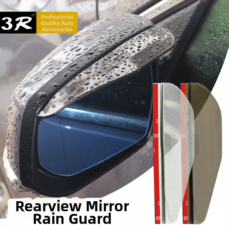 3R esővédő visszapillantó tükörhöz, univerzális, PVC, ragasztóval történő felszerelés, 2 db