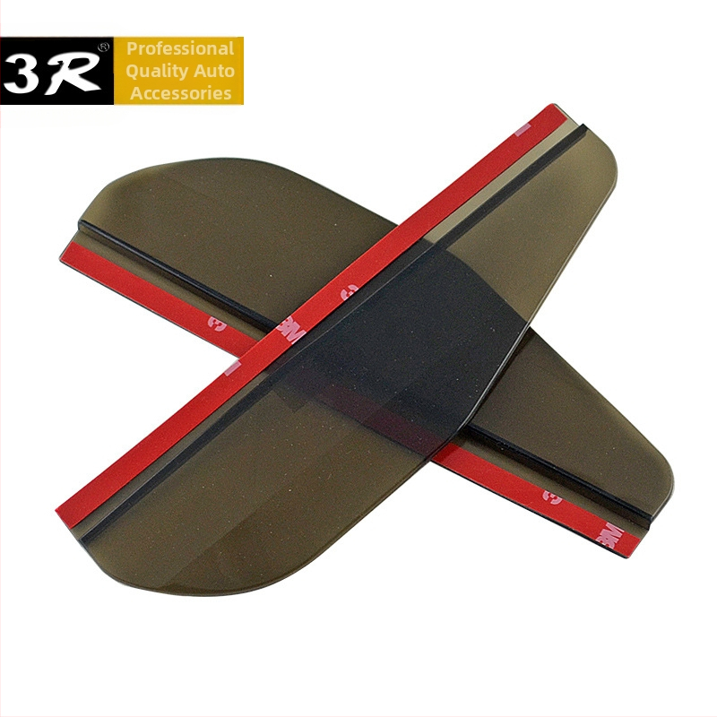 3R esővédő visszapillantó tükörhöz, univerzális, PVC, ragasztóval történő felszerelés, 2 db