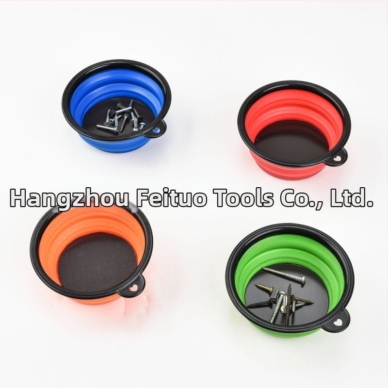 Магнитна сгъваема тава за части, кръгла форма, двустранен магнит, здраво съхранение, 80 бр. комплект