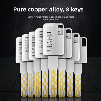 Κλειδαριά πόρτας με λαβή από χαλκό, κύλινδρος κατηγορίας C για πόρτες ασφαλείας και πυρασφαλείας, μοντέλο 65-130