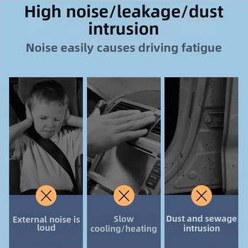 Автомобилен уплътнител за врата – пирамидален тип, 3‑слойна гумена лента за уплътнение, шумоизолация, защита от прах и водоустойчивост.