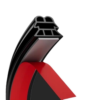 Автомобилен уплътнител за врата – пирамидален тип, 3‑слойна гумена лента за уплътнение, шумоизолация, защита от прах и водоустойчивост.