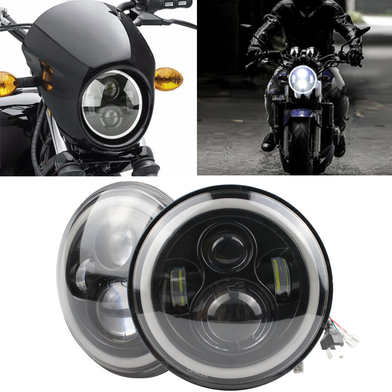 Wrangler fényszórók, teljes körű Angel Eye DRL, off-road módosítás, IP68 - 60W - 12-80V - élettartam 50 000 h