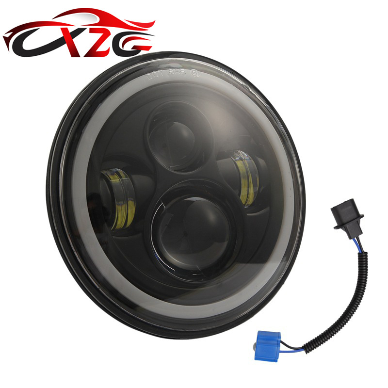 Wrangler fényszórók, teljes körű Angel Eye DRL, off-road módosítás, IP68 - 60W - 12-80V - élettartam 50 000 h